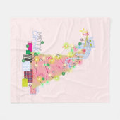 Catmas TreChristmas Fleece Blanket (Vorderseite (Horizontal))