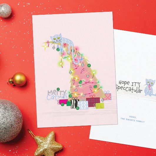 Catmas Tree Christmas Card Karte