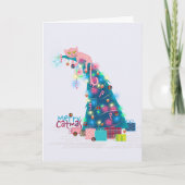 Catmas Tree Christmas Card Karte (Vorderseite)