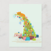 Catmas Tree Christmas Card Postkarte (Vorderseite)