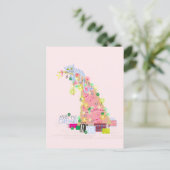 Catmas Tree Christmas Card Postkarte (Stehend Vorderseite)
