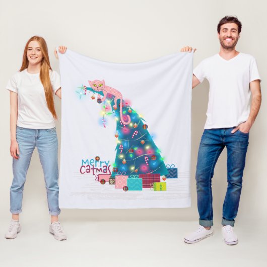 Catmas Tree Christmas Fleecedecke (Beispiel)