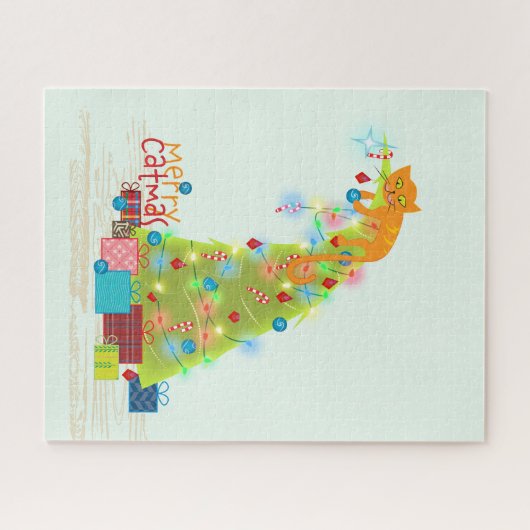 Catmas Tree Christmas Puzzle (Horizontal)