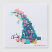 Catmas Tree Magnetic Christmas Card Magnetkarte (Vorderseite)