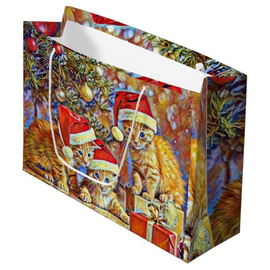 Catmassenbaum Große Geschenktüte (Vorderseite Schrägansicht)