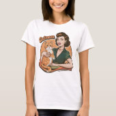 CAtmom Cat Retro Vintager T - Shirt Ingwerkatze (Vorderseite)