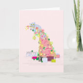 Catmus Tree Christmas Card Dankeskarte (Vorderseite)