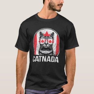 Catnada Kanadische Katze Sonnenbrille Kanada-Flag T-Shirt