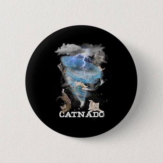 Catnado Funny Beste Grafik Niedliche Katze Lover Button (Vorderseite)