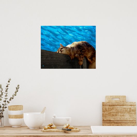 Catnap Fishing Poster (Küche)