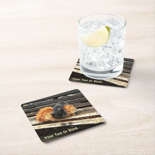 Catnap-Süssen Rechteckiger Pappuntersetzer (Vor Ort)