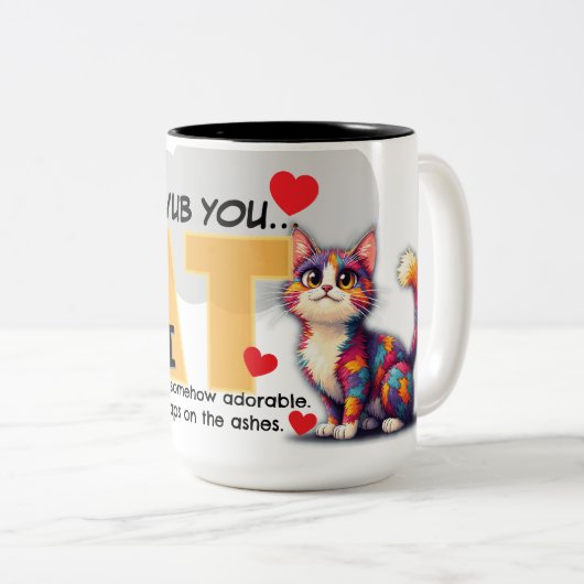 CatNapalm | Lubs You Chaos Posse Mug Zweifarbige Tasse (VorderseiteRechts)