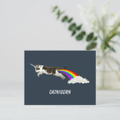 Catnicorn - Ich Kackte Regenbogen Postkarte (Stehend Vorderseite)