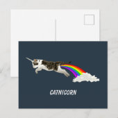 Catnicorn - Ich Kackte Regenbogen Postkarte (Vorne/Hinten)