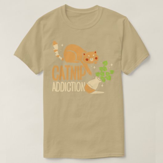 Catnip Addiction Cat Owner Pet Cat Parent T-Shirt (Design vorne)