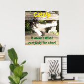 "Catnip", cats, funny, humor, cute, gift Poster (Heimbüro)