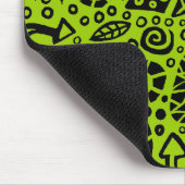 Catnip Dreams - Black on Green 99CC00 Mousepad (Ecke)