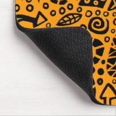 Catnip Dreams - Black on Orange FF900 Mousepad (Ecke)