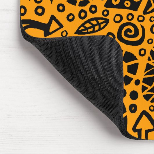 Catnip Dreams - Black on Orange FF900 Mousepad (Ecke)