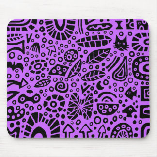 Catnip Dreams - Schwarz auf Lila CC66FF Mousepad