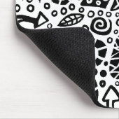 Catnip Dreams - Schwarz auf Weiß Mousepad (Ecke)