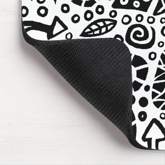 Catnip Dreams - Schwarz auf Weiß Mousepad (Ecke)