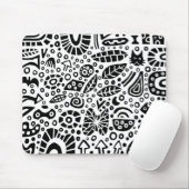 Catnip Dreams - Schwarz auf Weiß Mousepad (Mit Mouse)