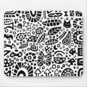 Catnip Dreams - Schwarz auf Weiß Mousepad (Vorne)