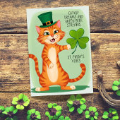 Catnip Dreams: St. Paddy's Edition Grußwort Karte