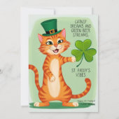 Catnip Dreams: St. Paddy's Edition Grußwort Karte (Rückseite)