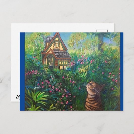 Catnip-Hütte Postkarte (Vorne/Hinten)