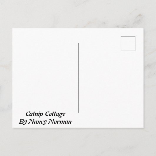 Catnip-Hütte Postkarte (Rückseite)