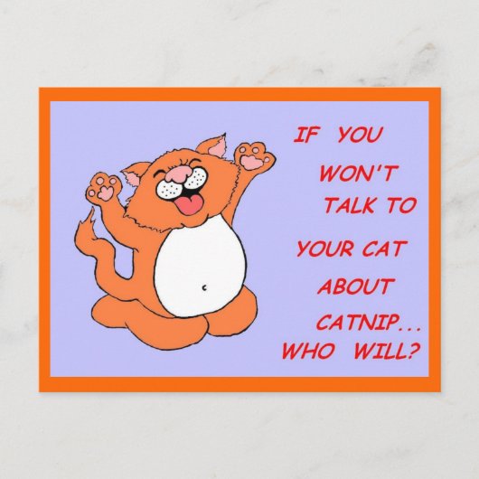 Catnip Kitty Postcard Postkarte (Vorderseite)