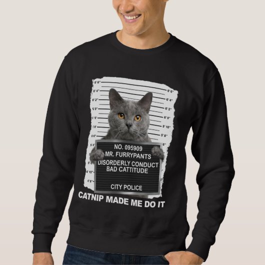 Catnip ließ mich das witzige Cat T-Shirt machen Sweatshirt (Vorderseite)