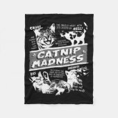 Catnip Madness Cute Kitten Funny Cat Pet Humor Fleecedecke (Vorderseite)