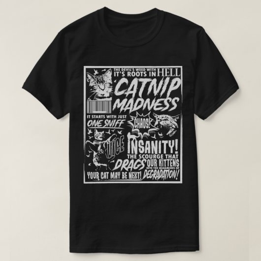 Catnip Madness Funny Cat Lover Pet Owner Catnip Ma T-Shirt (Design vorne)