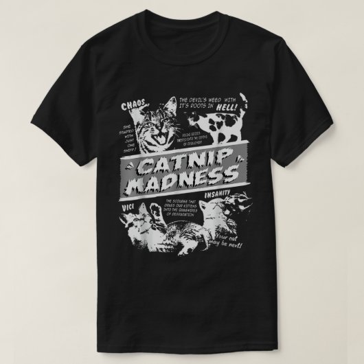 Catnip Madness Niedlich Kitten Funny Cat Pet Spaß  T-Shirt (Design vorne)