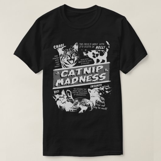 Catnip Madness Niedlich Kitten Funny Cat Pet Spaß T-Shirt (Design vorne)