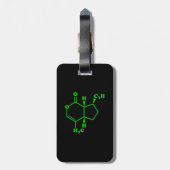 Catnip Nepetalacton Molekulare chemische Formel Gepäckanhänger (Rückseite vertikal)