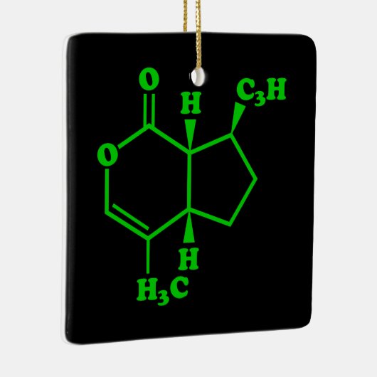 Catnip Nepetalacton Molekulare chemische Formel Keramikornament (Rechts)
