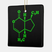 Catnip Nepetalacton Molekulare chemische Formel Keramikornament (Links)