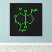 Catnip Nepetalacton Molekulare chemische Formel Leinwanddruck (Insitu (Holzboden))