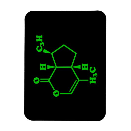 Catnip Nepetalacton Molekulare chemische Formel Magnet (Vertikal)