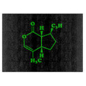 Catnip Nepetalacton Molekulare chemische Formel Schneidebrett (Vorderseite)