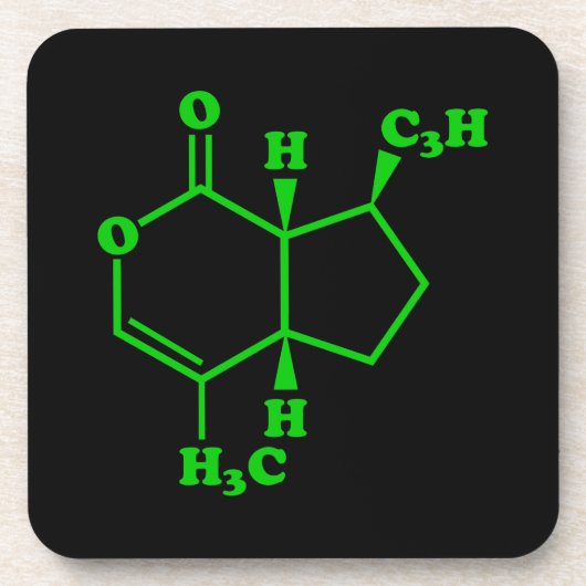 Catnip Nepetalacton Molekulare chemische Formel Untersetzer (Vorderseite)