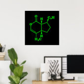 Catnip Nepetalactone Molecular Chemical Formula Poster (Heimbüro)