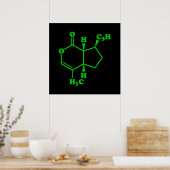 Catnip Nepetalactone Molecular Chemical Formula Poster (Küche)