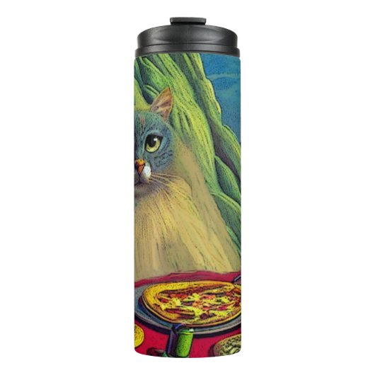 Catnip Pizza- Thermosbecher (Vorderseite)