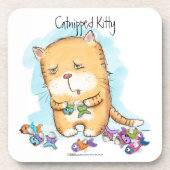 Catnipped Kitty Getränkeuntersetzer (Vorderseite)