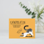 Catnipulation Cat Lovers Meet Design Postkarte (Stehend Vorderseite)